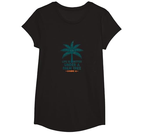Das Leben ist Besser unter Einer Palme - Unidea T-Shirt, Girls, Schwarz, XS Das Leben ist Besser unter Einer Palme - Unidea T-Shirt, Girls, Schwarz, XS von Generic