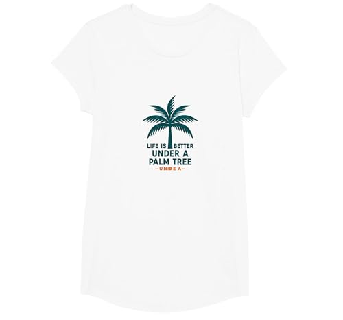 Das Leben ist Besser unter Einer Palme - Unidea T-Shirt, Girls, Weiß, XS Das Leben ist Besser unter Einer Palme - Unidea T-Shirt, Girls, Weiß, XS von Generic