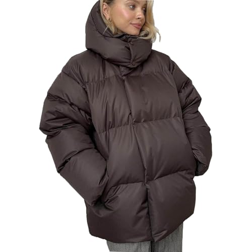 Daunenjacke Damen Einfarbig Kapuzenjacke Warmes Baggy Passform Steppmantel Durchgehender Reißverschluss Daunenmantel Autumn Winter Mantel Teenager Mädchen Winterjacke Übergangsjacke Daunenjacke Damen Einfarbig Kapuzenjacke Warmes Baggy Passform Steppmantel Durchgehender Reißverschluss Daunenmantel Autumn Winter Mantel Teenager Mädchen Winterjacke Übergangsjacke von Generic