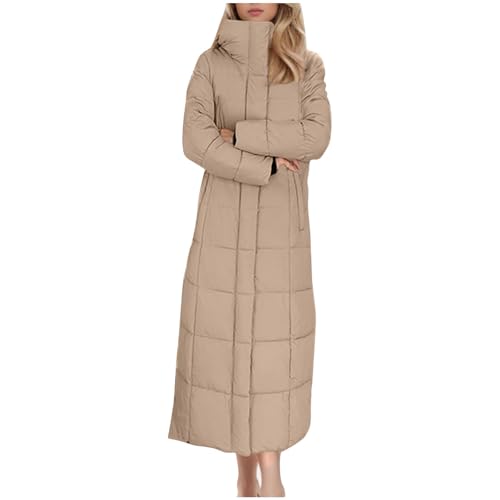 Daunenjacke Für Damen Verdickt Elegance Winterjacke 2024 Winter Frauen Puffermäntel Mit Reißverschluss Lockere Passform Skijacke Einfarbig Warme Winterparka Elegant Festlich Jacken von Generic