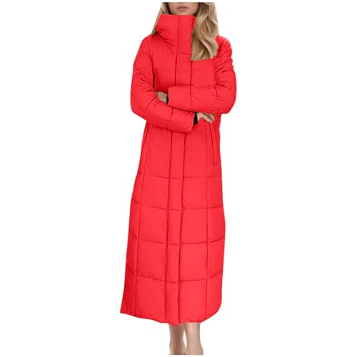 Daunenjacke Für Damen Verdickt Elegance Winterjacke 2024 Winter Frauen Puffermäntel Mit Reißverschluss Lockere Passform Skijacke Einfarbig Warme Winterparka Elegant Festlich Jacken von Generic