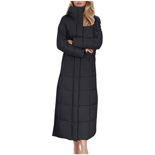 Daunenjacke Für Damen Verdickt Elegance Winterjacke 2024 Winter Frauen Puffermäntel Mit Reißverschluss Lockere Passform Skijacke Einfarbig Warme Winterparka Elegant Festlich Jacken von Generic