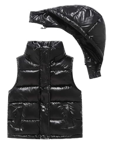 Daunenweste Kinder Jungen Mädchen Winter Jacke Kapuzenweste Warm Ärmellos Winterjacke Kinderweste Für Jungen Anzugweste Kinder Jungen Daunenweste Herren Blauer von Generic