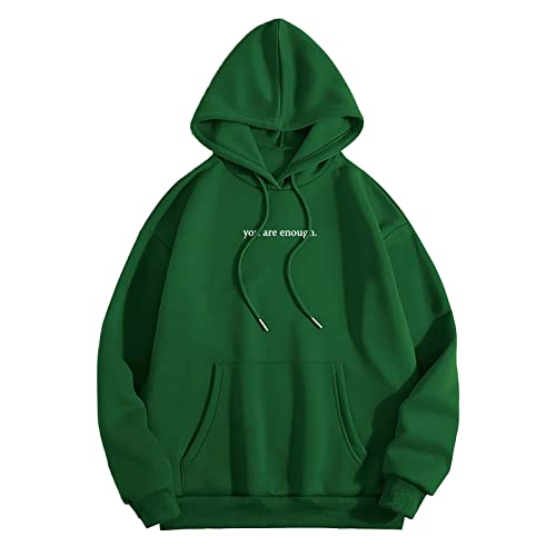 Dear Person Behind Me Hoodie Damen Herbst Winter Fleece Lined Sweatshirt Letter Print Langarm Y2K E-Girl Pullover Oversize Vintage Kapuzenpullover Harajuku Streetwear Hoodie - von Generic