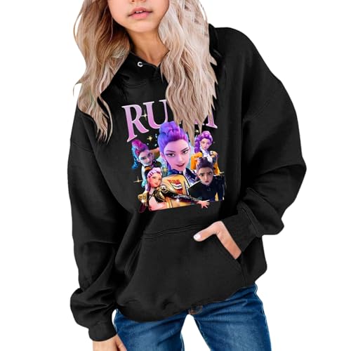 Demon Hunters Hoodies Sweatshirt Hip Hop Y2k Streetwear Süßer Pullover von Generic
