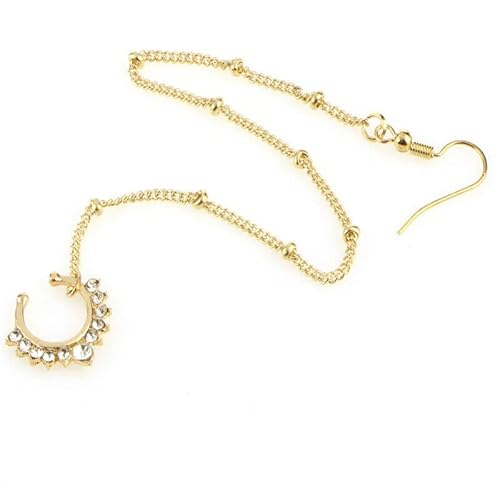 Design hohle gefälschte Nasenringe mit Kette Mode Ohrkette lange baumelnde Nasenohrringe für Frauen Körperschmuck Geschenke Professionell verarbeitet Design hohle gefälschte Nasenringe mit Kette Mode Ohrkette lange baumelnde Nasenohrringe für Frauen Körperschmuck Geschenke Professionell verarbeitet von Generic