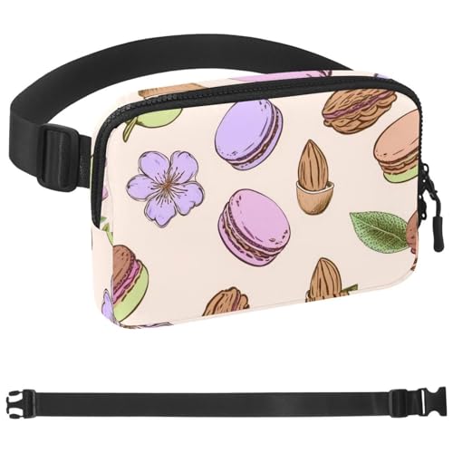 Dessert Art-749 Gürteltasche für Damen und Herren, Gürteltasche mit verstellbarem Riemen, modische Umhängetasche für Reisen, Outdoor, Laufen, Wandern, Mehrfarbig 06, 1.5x9.0x5.9in/4x23x15cm von Generic