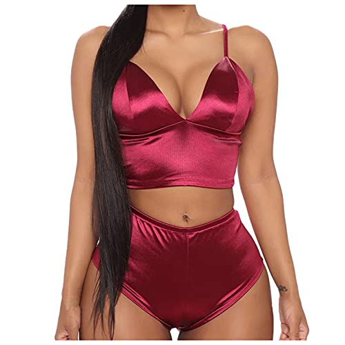 Dessous-Sets für Damen BH und Slip Push up Shaping Shaping Damenset Damenhosen Unterwäsche BH Set Satin Camisole sexy Unterwäsche Nachtbekleidung Reizwäsche Body Suit Unterwäsche Nachtwäsche von Generic