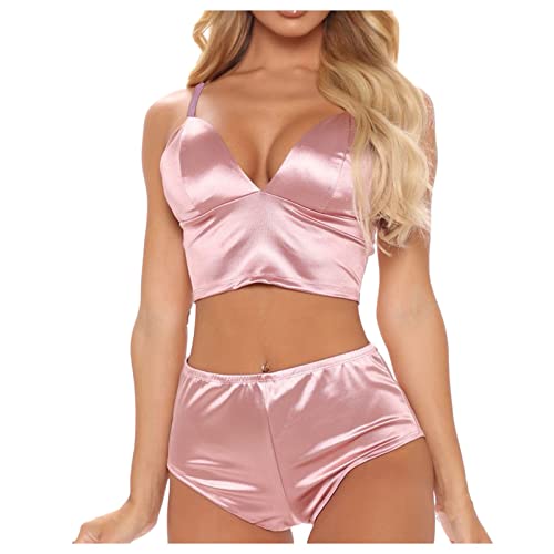 Dessous-Sets für Damen BH und Slip Push up Shaping Shaping Damenset Damenhosen Unterwäsche BH Set Satin Camisole sexy Unterwäsche Nachtbekleidung Reizwäsche Body Suit Unterwäsche Nachtwäsche von Generic