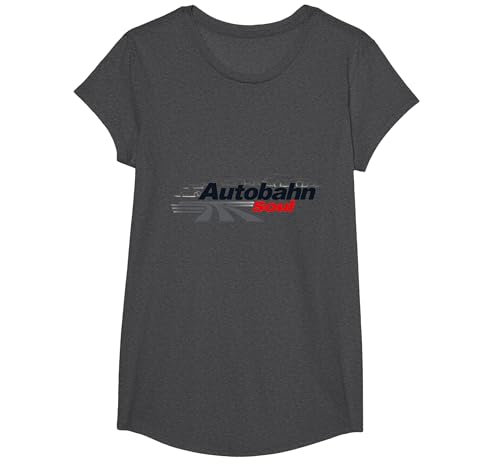 Deutsche für Männer Autobahn Seele Auto Enthusiasten Geschenk T-Shirt, Girls, Anthrazit Meliert, XS von Generic