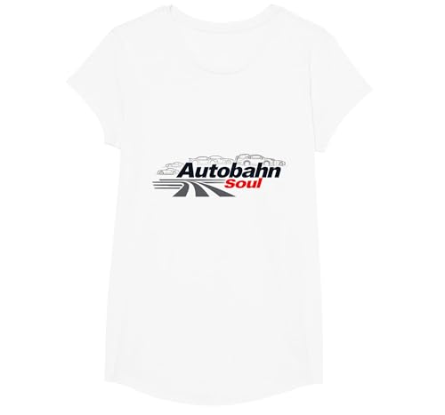 Deutsche für Männer Autobahn Seele Auto Enthusiasten Geschenk T-Shirt, Girls, Weiß, XS von Generic