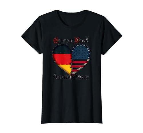 Deutsches Blut Amerikanisches Herz: Deutsche für Männer Erbe T-Shirt, Damen, Schwarz, XS Deutsches Blut Amerikanisches Herz: Deutsche für Männer Erbe T-Shirt, Damen, Schwarz, XS von Generic