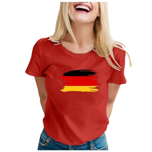 𝐃𝐞𝐮𝐭𝐬𝐜𝐡𝐥𝐚𝐧𝐝 Trikot EM 2024 Damen Deutscher 𝐍𝐚𝐭𝐢𝐨𝐧𝐚𝐥𝐦𝐚𝐧𝐧𝐬𝐜𝐡𝐚𝐟𝐭 Tshirt Fanartikel Fussball Flagge Shirts 𝐃𝐞𝐮𝐭𝐬𝐜𝐡𝐥𝐚𝐧𝐝 Shirt Frauen Rundhals Kurzarm Sport T-Shirt von Generic