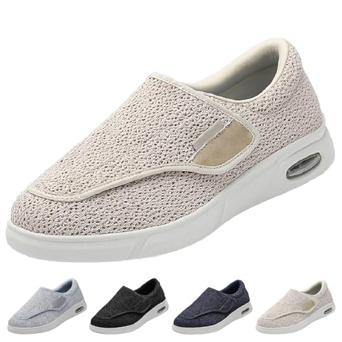 Diabetiker Hausschuhe Extra Weit Herren Damen Schuhe mit Verstellbare Rutschfeste Bequem Hausschuhe für Senioren Geschwollene Füße von Generic