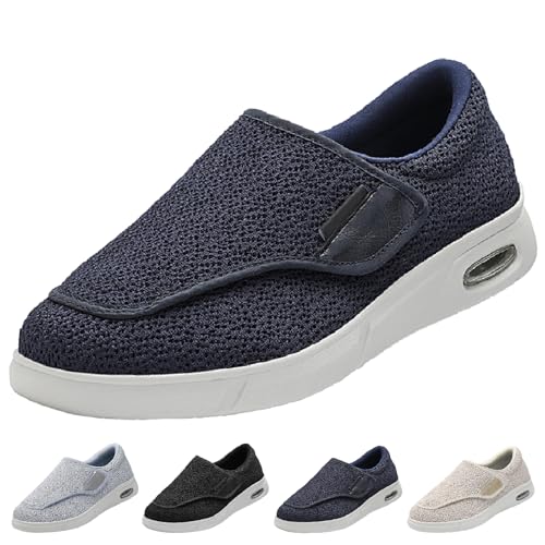 Diabetiker Hausschuhe Extra Weit Herren Damen Schuhe mit Verstellbare Rutschfeste Bequem Hausschuhe für Senioren Geschwollene Füße von Generic
