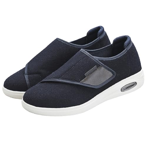 Diabetiker Herren Extra Weit Leichte Atmungsaktive Orthopädische Schuhe mit Verstellbare Damen Hausschuhe für Füße Ödeme Arthritis Senioren von Generic