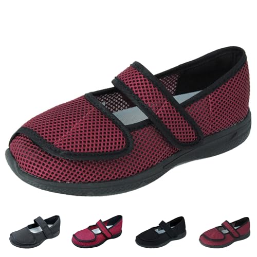 Diabetiker Schuhe Extra Weite Damen Leichtgewicht Verstellbare Sandalen Rutschfest Bequemer Rehaschuhe für Senioren Geschwollene Füße 41 Diabetiker Schuhe Extra Weite Damen Leichtgewicht Verstellbare Sandalen Rutschfest Bequemer Rehaschuhe für Senioren Geschwollene Füße 41 von Generic