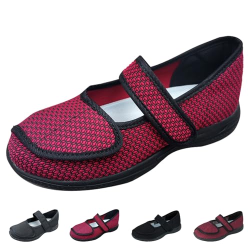 Diabetiker Schuhe Extra Weite Damen Leichtgewicht Verstellbare Sandalen Rutschfest Bequemer Rehaschuhe für Senioren Geschwollene Füße 41 Diabetiker Schuhe Extra Weite Damen Leichtgewicht Verstellbare Sandalen Rutschfest Bequemer Rehaschuhe für Senioren Geschwollene Füße 41 von Generic
