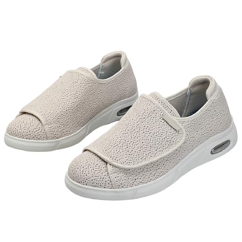 Diabetiker Schuhe Herren Damen Extra Weit Leichte Extra Weit Rutschfest Atmungsaktiv Orthopädische Schuhe für Senioren Geschwollene Füße von Generic