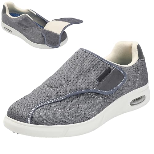 Diabetiker Schuhe Herren Weit Offene Leichte Orthopädische Verstellbare Damen Orthopädische Hausschuhe für Geschwollen Breite Füße von Generic