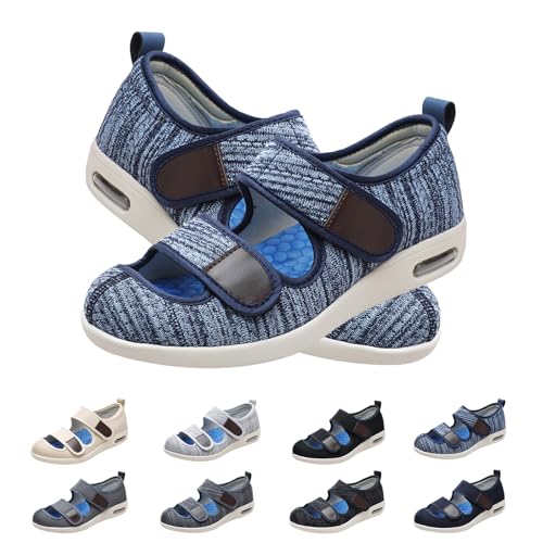 Diabetiker Schuhe für Damen Sandalen Herren Gesundheits Schuhe Verstellbare Verschluss Leichte Atmungsaktive Rutschhemmend Walking Schuhe 37 von Generic