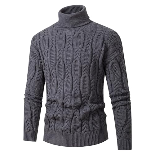 Dicke Herren Pullover Herren Strickweste Langarm Strickjacke Mann Norweger Pullover Herren Windstopper Motiv Pullover Herren Herren Kaschmirpullover Herren Strickjacke Warm Rollkragenpullover Herren von Generic