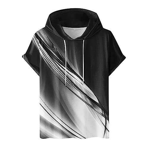 Die Discounter Hoodie Damen Kurzarm Einfarbig Kapuzenpullover Modische Sweatshirt Mit Kapuze Locker Kapuzenpulli Plus Size Hoody Oberteile Bequem Baumwolle Bluse Sommer Klassisch Tops von Generic