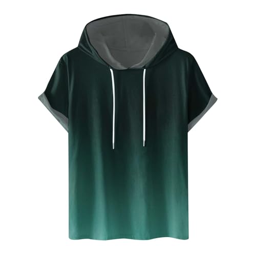 Die Discounter Tshirt Herren Kurzarm Hoodie Sommer Kapuze Shirt Slim Fit Kapuzenpullover Einfarbig Oberteile Klassisch T-Shirt Baumwolle Pullover Bequemer Sweatshirt Große Größen Kapuzenpulli von Generic