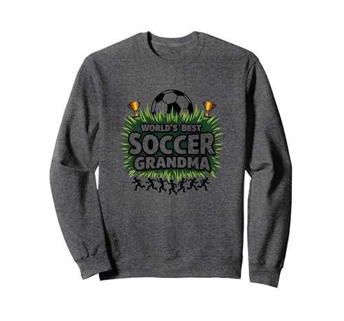 Die Weltbeste Fußball-Oma-Weltmeisterin für Frauen Sweatshirt, Unisex für Erwachsene, Anthrazit Meliert, XXL von Generic