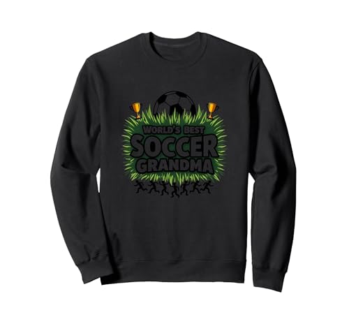 Die Weltbeste Fußball-Oma-Weltmeisterin für Frauen Sweatshirt, Unisex für Erwachsene, Schwarz, S von Generic