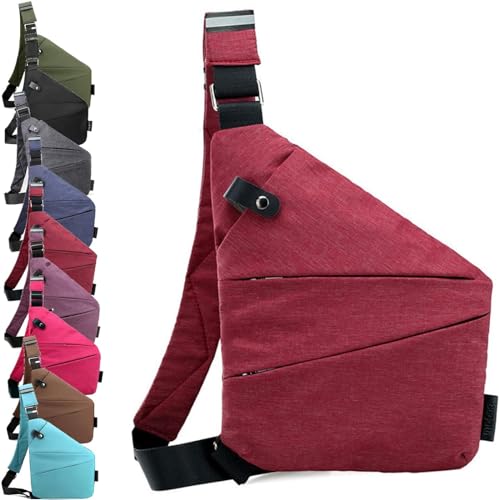 Diebstahlsichere Reisetasche, Diebstahlsichere Tasche, Anti Diebstahl Tasche, Damendiebstahlsichere UmhäNgetasche，Brusttasche aus Nylon für Damen und Herren, leicht, einfach und mit großem Fassungsver von Generic