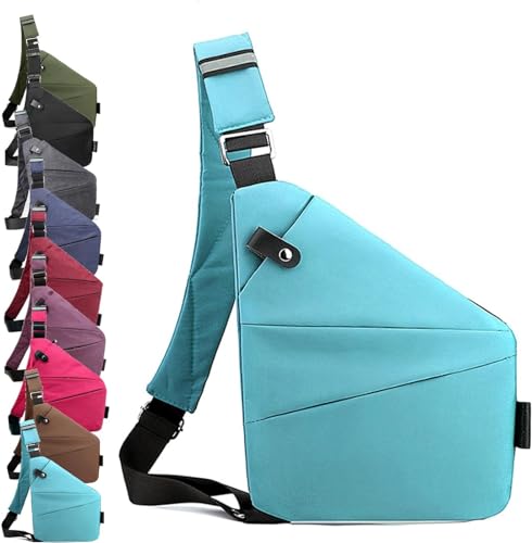 Diebstahlsichere Reisetasche, Diebstahlsichere Tasche, Anti Diebstahl Tasche, Damendiebstahlsichere UmhäNgetasche，Brusttasche aus Nylon für Damen und Herren, leicht, einfach und mit großem Fassungsver von Generic