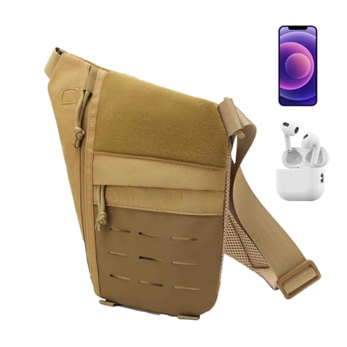 Diebstahlsichere Umhängetasche – wasserdichte Umhängetasche aus Nylon | Schultertasche verschleißfest und verstellbar für Reisen im Freien, Brieftasche, Telefon, Schlüssel, kaki, Se référer au von Generic