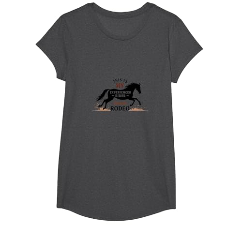 Dies ist Mein zweiter erfahrener Rodeo-Fahrer T-Shirt, Girls, Anthrazit Meliert, XS Dies ist Mein zweiter erfahrener Rodeo-Fahrer T-Shirt, Girls, Anthrazit Meliert, XS von Generic