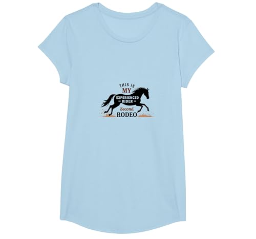 Dies ist Mein zweiter erfahrener Rodeo-Fahrer T-Shirt, Girls, Himmelblau, XS Dies ist Mein zweiter erfahrener Rodeo-Fahrer T-Shirt, Girls, Himmelblau, XS von Generic
