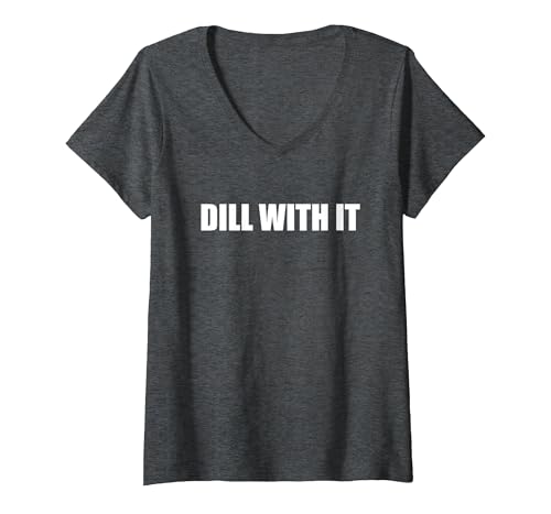 Dill dazu T-Shirt mit V-Ausschnitt, Damen, Anthrazit Meliert, M von Generic
