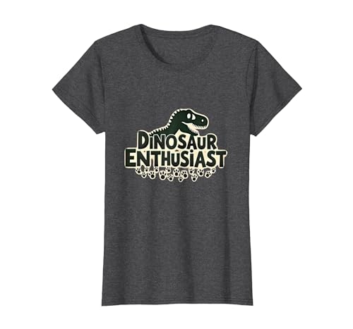 Dinosaurier-Enthusiast – prähistorisches Fan-Geschenk T-Shirt, Damen, Anthrazit Meliert, L von Generic