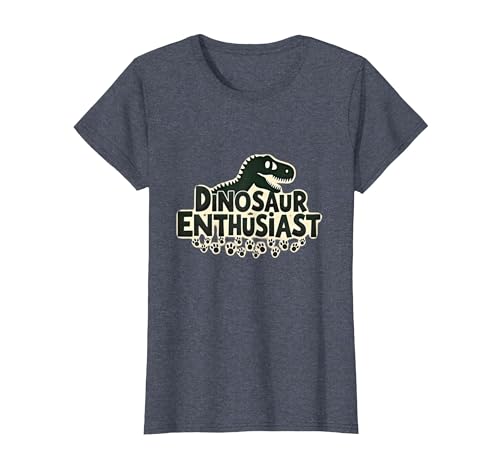 Dinosaurier-Enthusiast – prähistorisches Fan-Geschenk T-Shirt, Damen, Blau Meliert, XL von Generic