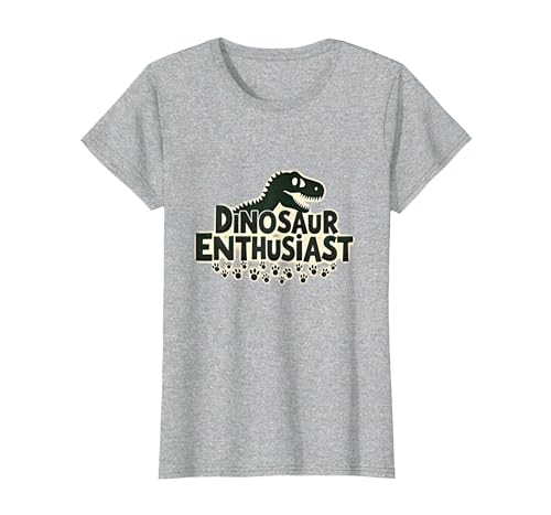 Dinosaurier-Enthusiast – prähistorisches Fan-Geschenk T-Shirt, Damen, Grau Meliert, L von Generic