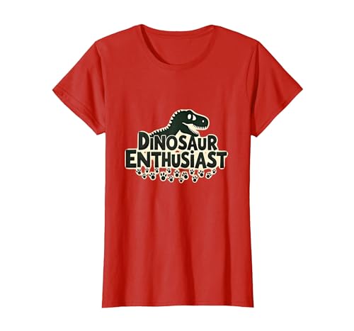 Dinosaurier-Enthusiast – prähistorisches Fan-Geschenk T-Shirt, Damen, Rot, 3XL von Generic