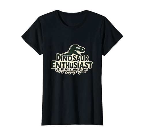 Dinosaurier-Enthusiast – prähistorisches Fan-Geschenk T-Shirt, Damen, Schwarz, S von Generic