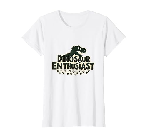 Dinosaurier-Enthusiast – prähistorisches Fan-Geschenk T-Shirt, Damen, Weiß, XL von Generic