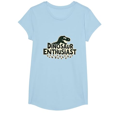 Dinosaurier-Enthusiast – prähistorisches Fan-Geschenk T-Shirt, Girls, Himmelblau, XS von Generic