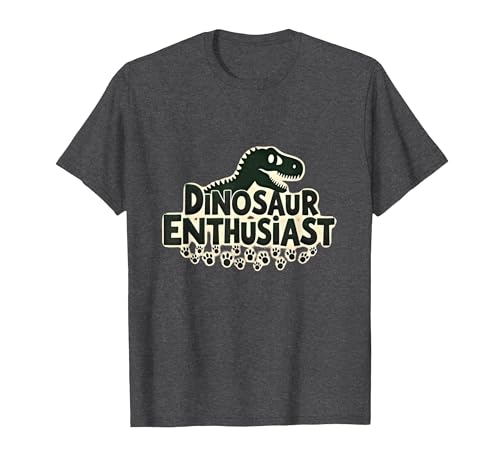 Dinosaurier-Enthusiast – prähistorisches Fan-Geschenk T-Shirt, Herren, Anthrazit Meliert, 6XL von Generic
