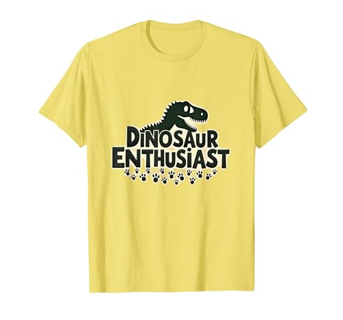 Dinosaurier-Enthusiast – prähistorisches Fan-Geschenk T-Shirt, Herren, Gelb, M von Generic