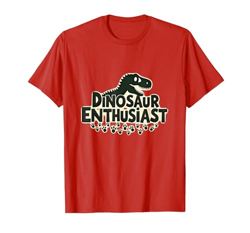 Dinosaurier-Enthusiast – prähistorisches Fan-Geschenk T-Shirt, Herren, Rot, M von Generic