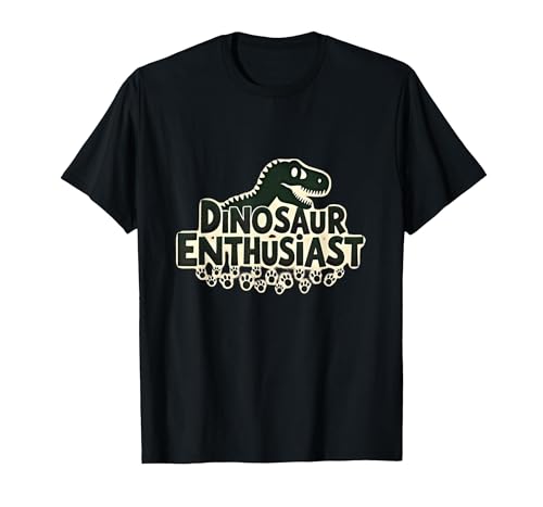 Dinosaurier-Enthusiast – prähistorisches Fan-Geschenk T-Shirt, Herren, Schwarz, S von Generic