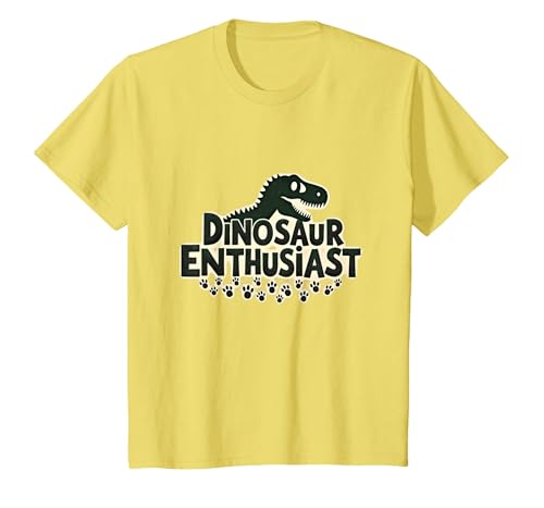 Dinosaurier-Enthusiast – prähistorisches Fan-Geschenk T-Shirt, Kinder, Gelb, 104 von Generic