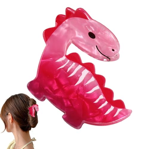 Dinosaurier-Haarklammern, Dinosaurier-Haarzubehör – Cartoon-Haarspangen aus Acryl | kreative und modische Haarspangen für Frauen, kleine Fs, T von Generic