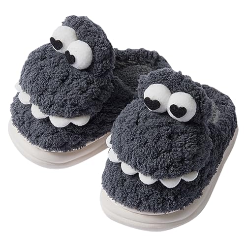 Dinosaurier Hausschuhe Mädchen Junge Weiche Haus Pantoffeln Anti Rutsch Kuschelige Kinderhausschuhe Süße Tierhausschuhe Warm Flauschig Winterschuhe (GY1, 36.5 Big Kids) von Generic